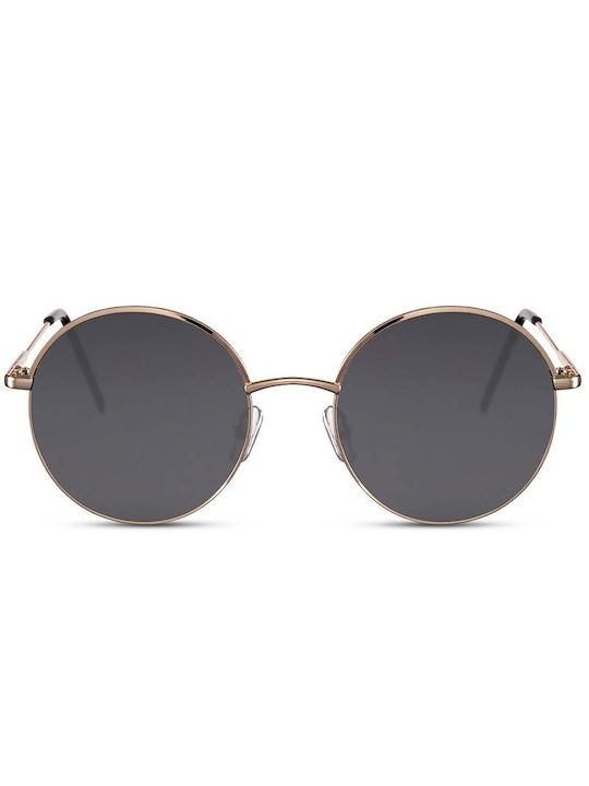 Solo-Solis Sunglasses with Gold Metal Frame and Black Lenses NDL6273