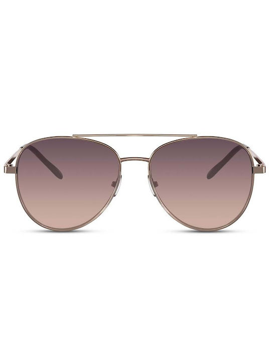 Solo-Solis Sunglasses with Gold Metal Frame and Brown Gradient Lenses NDL6240