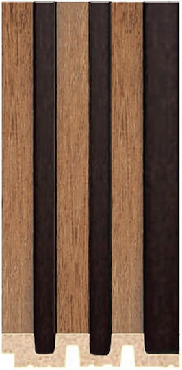 Panouri Decorative 3D Spumă Cu Adeziv Piano 11 Golden Oak/D.brown Negru 290x12.2cm
