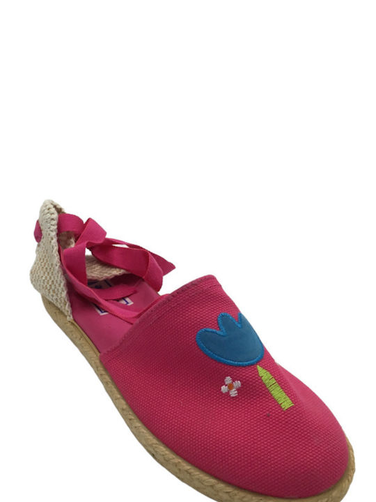 Adam's Shoes Kids Espradrilles with Laces Fuchsia