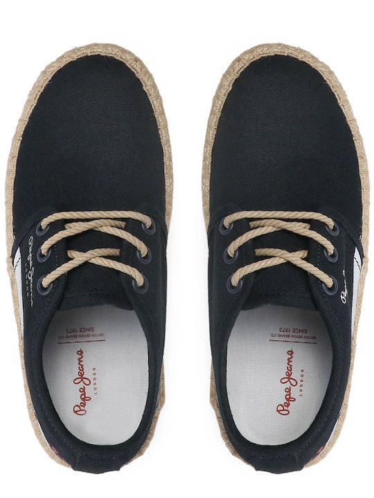 Kids Espradrilles with Laces Navy Blue