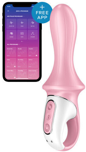 Satisfyer Air Pump Booty 5+ Inflatable Anal Vibrator Pink 23.6cm