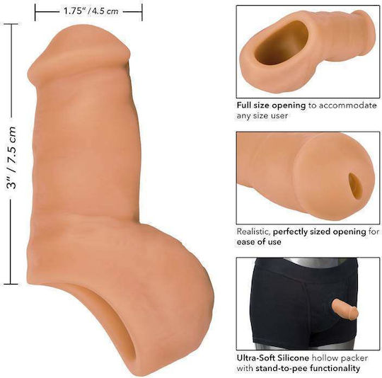 Calexotics Packer Gear Ultra-Soft Silicone Προέκταση Πέους Flesh 7.5cm