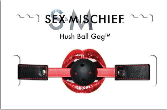 Sportsheets Sex & Mischief Hush Ball Gag Φίμωτρο σε Μαύρο Χρώμα