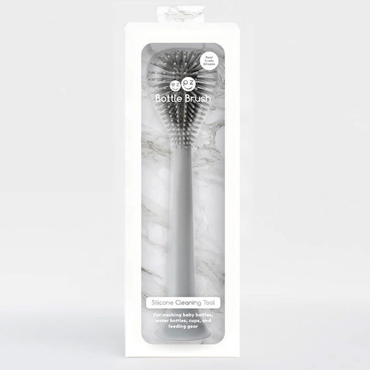 Ezpz Plastic Cleaning Brush with Handle Gray