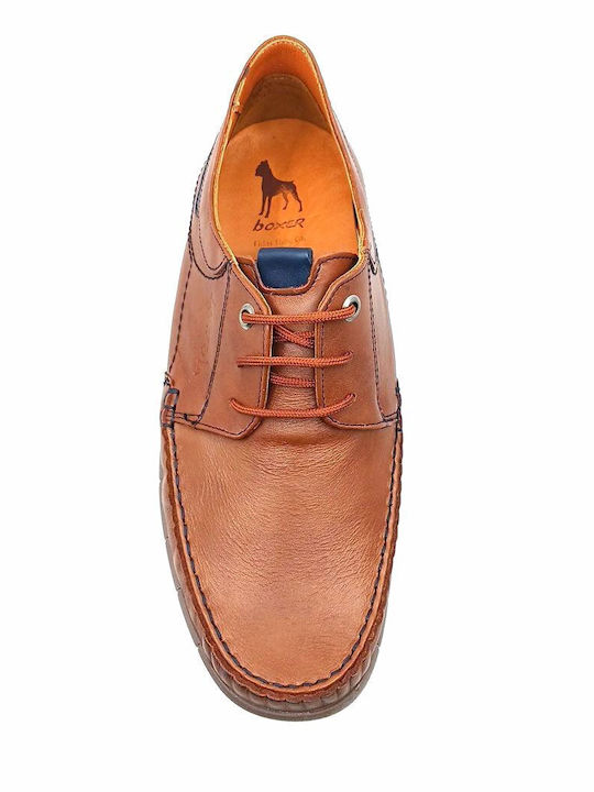 Men's Leather Boat Shoes Tabac Brown