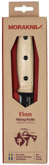 Morakniv Finn Blackblade Μαχαίρι Ash Wood σε Δερμάτινη Θήκη (S)