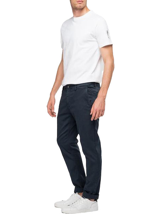Benni Παντελόνι Chino Ελαστικό σε Κανονική Εφαρμογή Navy Μπλε