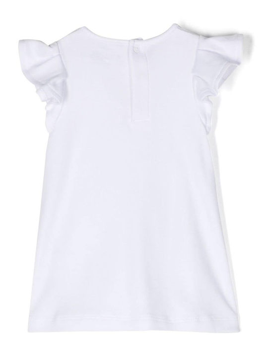 Karl Lagerfeld Kids Dress Short Sleeve White