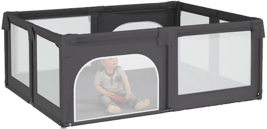vidaXL Πάρκο με Στρώμα Σκούρο Γκρι 190x150cm