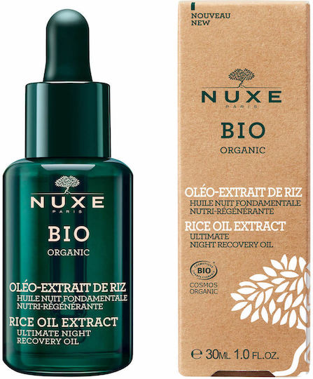 Nuxe Bio Ulei facial pentru Hidratare și Hrănitor Extract de ulei de orez Noapte 30ml