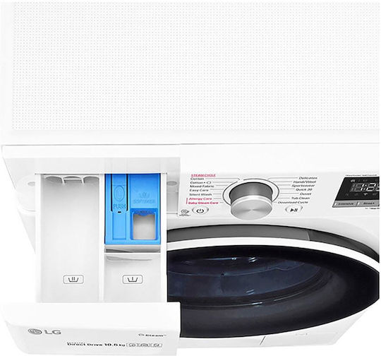 LG Πλυντήριο Ρούχων 10.5kg με Τεχνολογία Ατμού 1400 Στροφών AI DD F4WV510S0E