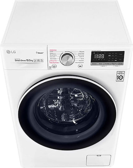 LG Πλυντήριο Ρούχων 10.5kg με Τεχνολογία Ατμού 1400 Στροφών AI DD F4WV510S0E