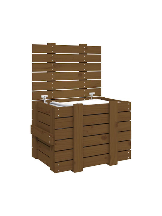 vidaXL Wooden Decorative Trunk Brown 58x40.5x42cm