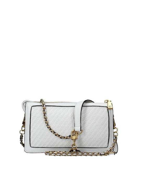 Guess Din piele Geantă de damă Crossbody Albă