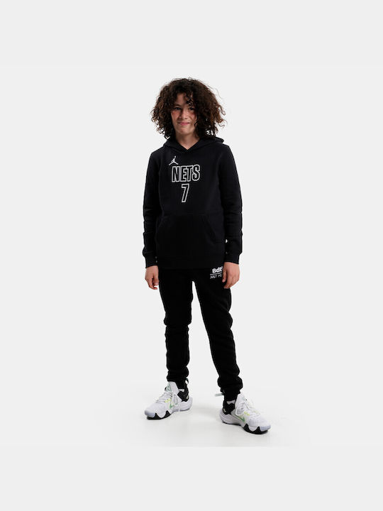Kinder-Sweatshirt mit Kapuze und Taschen Schwarz NBA Brooklyn Nets