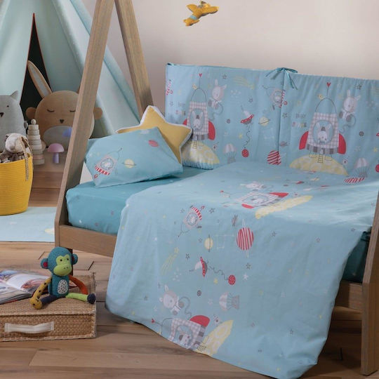 Nef-Nef Homeware Πάντα Κλασική Baby Space Light Blue 40x187cm