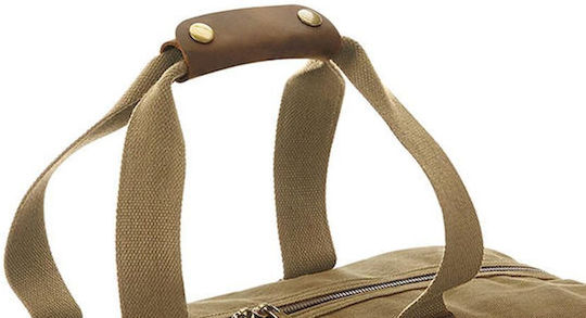 Quadra Heritage Waxed Canvas Holdall Sack Voyage 19lt Desert Sand Fabric L48xW24xH26cm