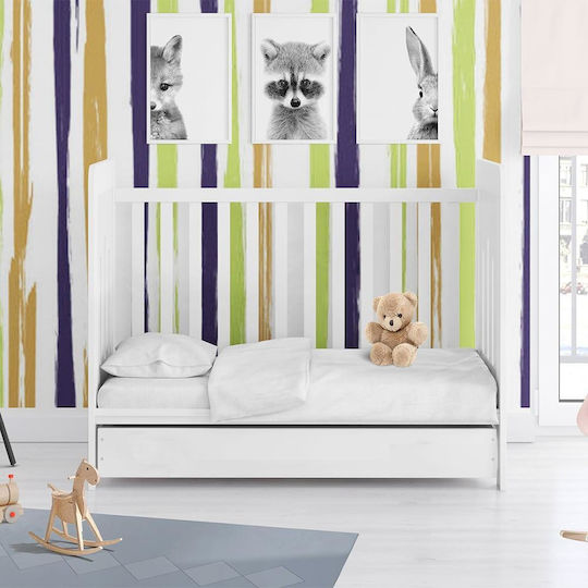 Dimcol Duvet Crib Cotton Solid White 120x160cm