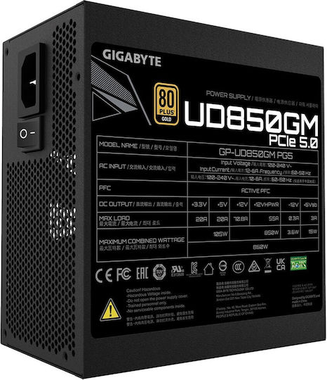 Gigabyte GP-UD850GM PG5 rev. 1.0 850W Schwarz Computer-Netzteil Vollständig modular 80 Plus Gold