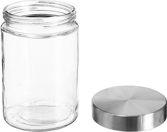 Click General Use Glass Transparent Jar with Lid 1200ml