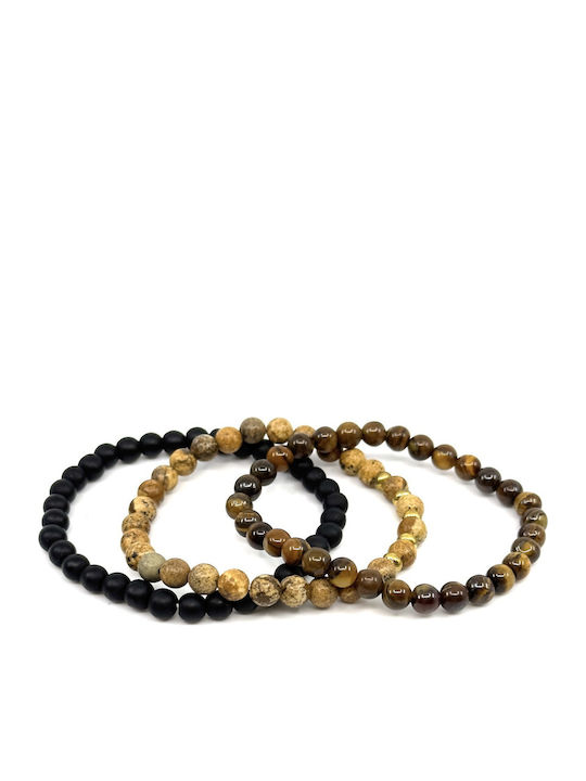 Legend Accessories Herren Armbänder Set aus Edelstahl 18cm