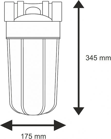 Aqua Filter FH10BX-WB Συσκευή Φίλτρου Νερού Κεντρικής Παροχής / Κάτω Πάγκου Μονή 1''