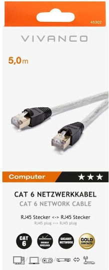 Vivanco U/UTP Cat.6 (Gigabit) Καλώδιο Δικτύου Ethernet 5m Λευκό
