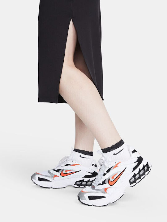 Sportswear Midi Φόρεμα Πλεκτό με Σκίσιμο Μαύρο