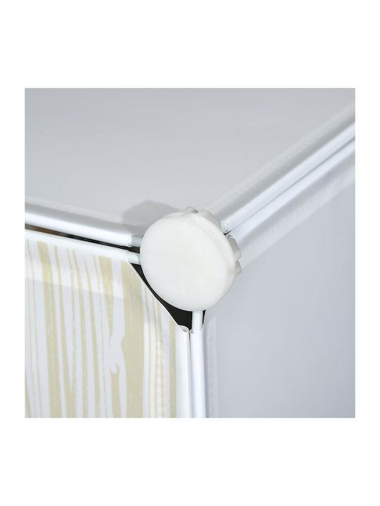 Plastică Suport pentru pantofi cu 6 Rafturi Albă L45xW36.5xH108cm