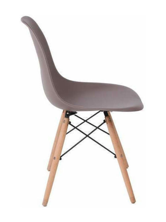 Art Wood Kitchen Polypropylene Chair Sand Beige 47x54x82cm 4pcs
