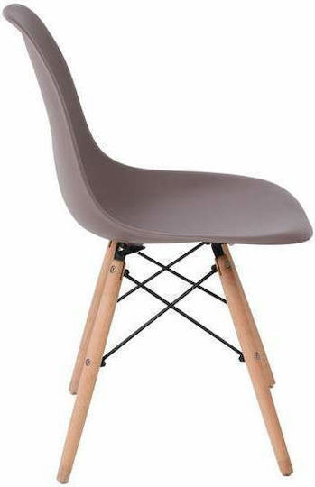 Art Wood Καρέκλες Κουζίνας από Πολυπροπυλένιο Sand Beige 4τμχ 47x54x82εκ.