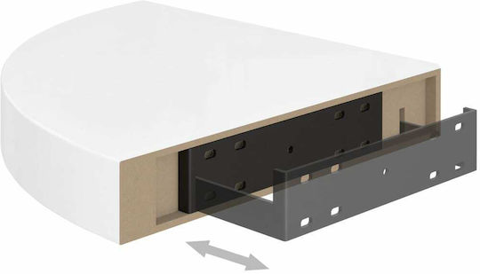 Γωνιακά Ράφια Λευκά (2τμχ) 25x25x3.8εκ.