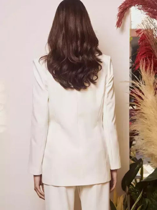 Desiree Lang Damen Blazer Weiß
