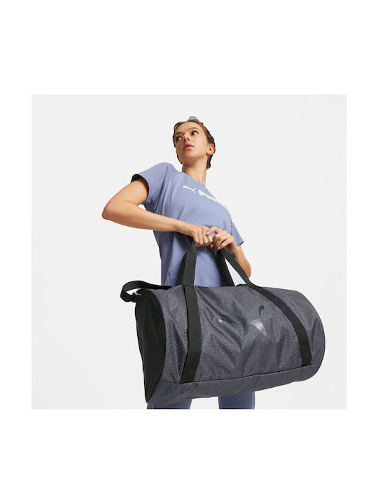 PUMA Barrel Bag Γυναικεία Τσάντα Ώμου για Γυμναστήριο Γκρι