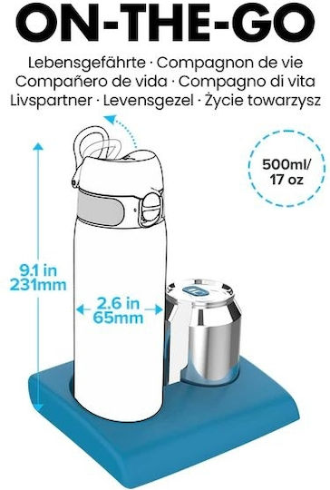 Ion8 Eis Kinderflasche Disney Autos Aluminium Rosa 400ml