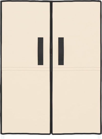 Stoff Schuhschrank mit 5 Regalen Cream L60xW28xH90cm
