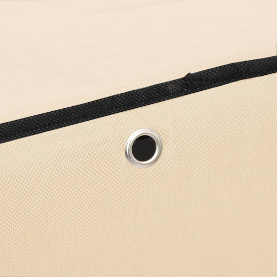 Stoff Schuhschrank mit 5 Regalen Cream L60xW28xH90cm