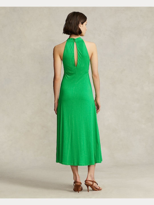 Ralph Lauren Summer Midi Evening Dress Green
