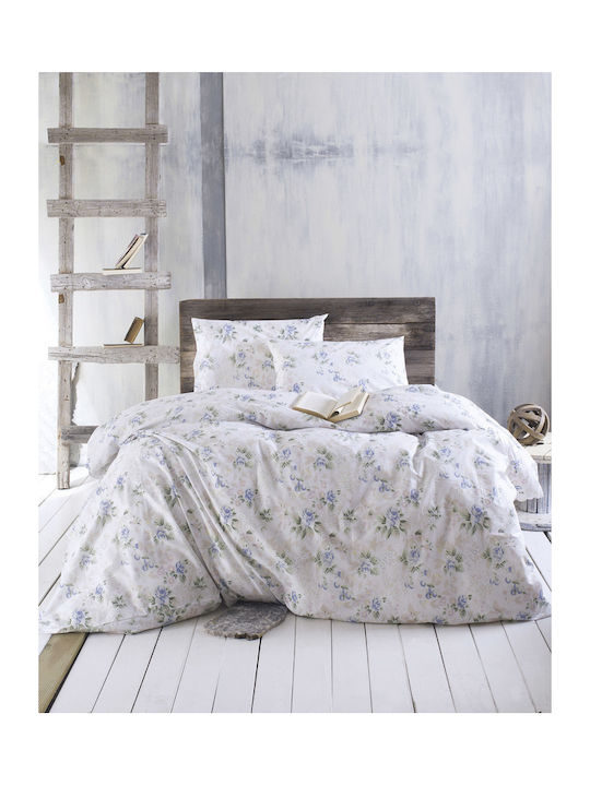 Rythmos Mallory Module Cuvertură Extra-dublu din Bumbac & Poliester Albastru 220x240cm 3buc