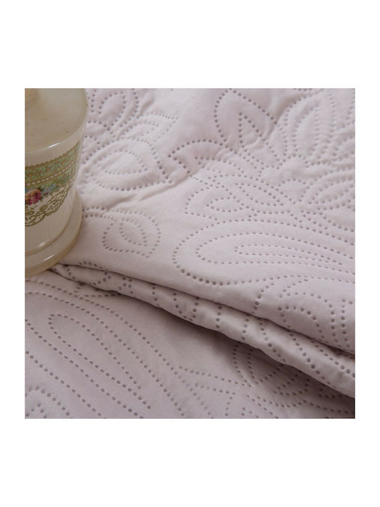 Silk Fashion Solid Set Coverlet Single from Cotton & Polyester Camel 160x220cm 2pcs