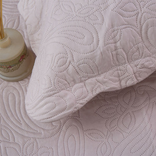 Silk Fashion Solid Set Coverlet Single from Cotton & Polyester Camel 160x220cm 2pcs