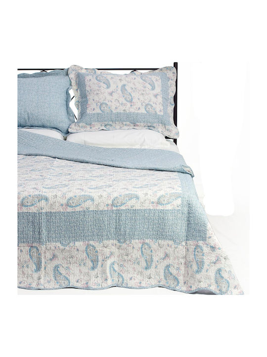 Silk Fashion 515 Set Coverlet Single Cotton Light Blue 160x220cm 2pcs