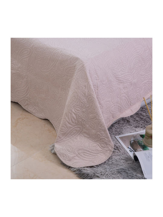 Silk Fashion Solid Set Coverlet Single from Cotton & Polyester Camel 160x220cm 2pcs