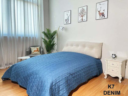 Adam Home K7 Κουβερλί Υπέρδιπλο Microfiber Denim 220x240cm