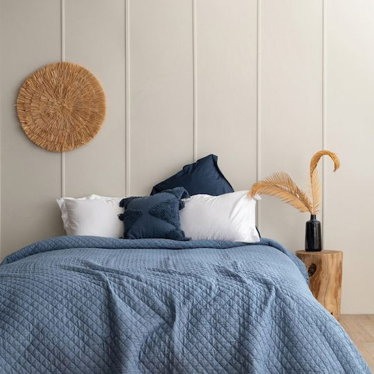 Palamaiki Jocelyn Κουβερλί Υπέρδιπλο Microfiber Blue 240x260cm