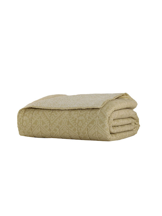 Nef-Nef Homeware Clover Κουβερλί Ημίδιπλο Microfiber Yellow 180x220cm