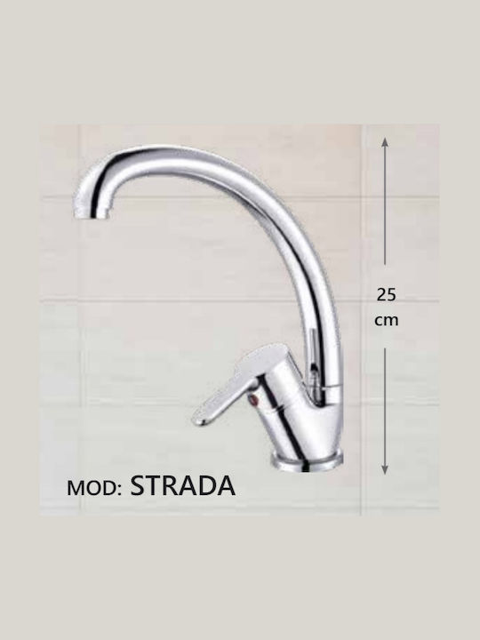 Gloria Strada Kitchen Faucet Counter Silver