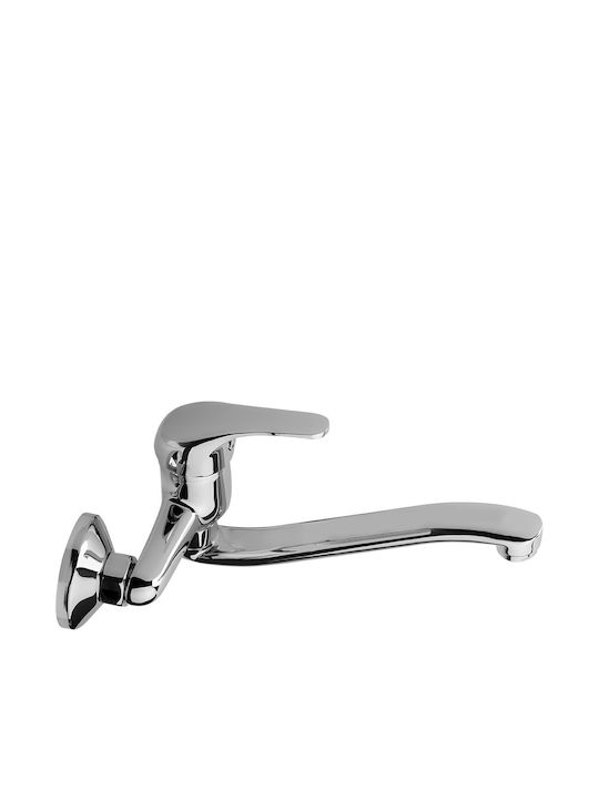 Gloria Modena Kitchen Faucet Wall Silver