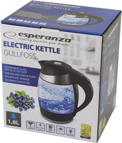 Esperanza Електрическа Кана 1.8л 2200W Черна
